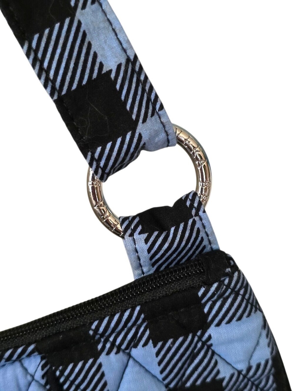 Vera Bradley Blue Buffalo Check Quilted Crossbody Shoulder Bag Lightweight NWOT - Picture 2 of 16